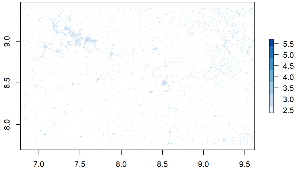 Map of Predicted Population Uncertainty.